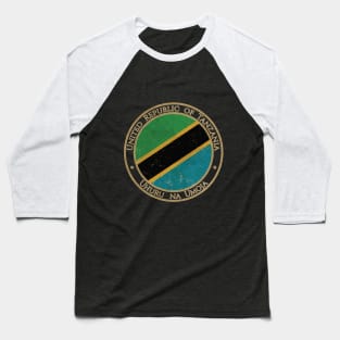 Vintage United Republic of Tanzania Africa African Flag Baseball T-Shirt